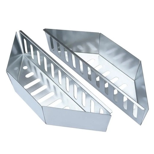 2 ks kovový košík na dřevěné uhlí 38,5x11x7,5 cm BBQ držáky na uhlí Grilovací příslušenství Náhradní díly ke grilu Praktické doplňky na grilování
