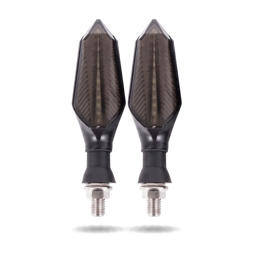 2 pcs clignotants LED dynamiques pour vélo électrique et trottinette électrique 48 V et 60 V Clignotement progressif Couvercle fumé Fixation