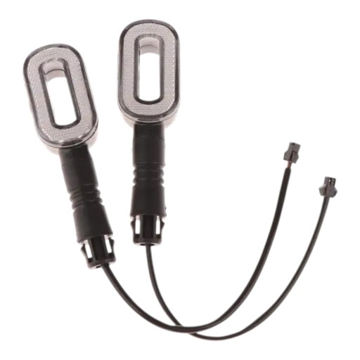2 pcs clignotants LED pour trottinette électrique et vélo électrique 36 V à 72 V Clignotants en forme de O 62 x 36 mm Couvercle transparent