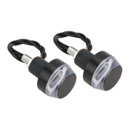 2 pcs LED Indicator Lights for Motorcycles 12 V Handlebar End Indicators Universal Turn Signals Front and Rear Lights