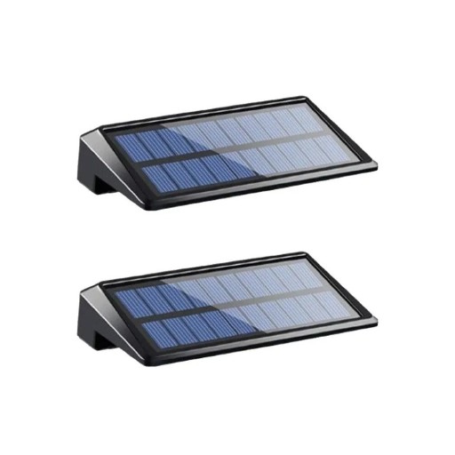 2 pcs Luzes solares de parede 4 LED Luzes exteriores à prova de água para cercas e caminhos Luzes brancas frias para fachadas, terraços, escadas