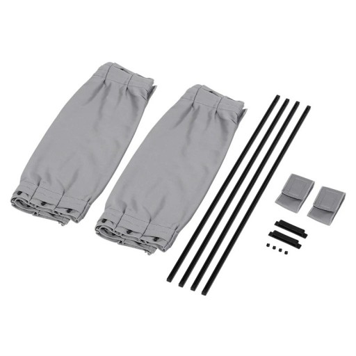 2 pcs Pare-soleil de voiture 50x39 cm Voile latéral UV Noir tissu pliable Coton Aluminium ABS Housse universelle de fenêtre Accessoire automobile élégant