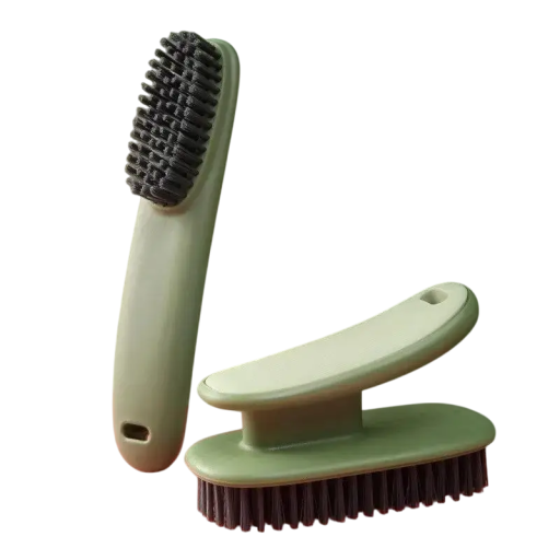 2 pcs plastic green cleaning brush with soft bristles for surface cleaning Kitchen bathroom aid for washing and household cleaning