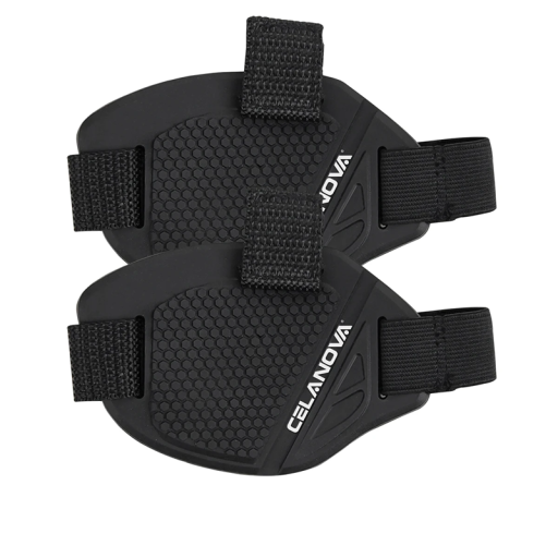 2 pcs prot deslizante de borracha para botas de motociclismo 8,5 x 11,5 cm proteção de mudança com faixa elástica de 30 cm acessório universal