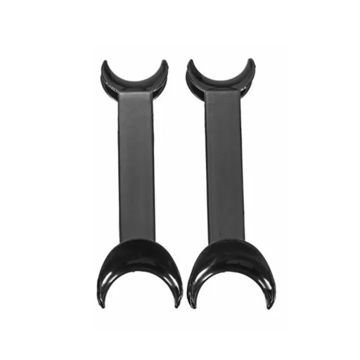 2 pcs retrator de lábios preto duplo 145 x 45 mm plástico ortodontia abridor de boca intraoral expansores faciais ferramentas profissionais