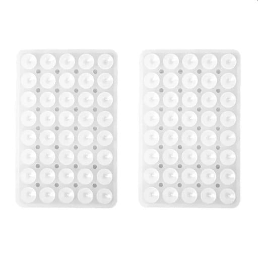 2 pcs ventouses en silicone réversibles 10,1 x 6,5 cm Support pour téléphone mobile Ventouse en caoutchouc pour miroir Verre Plastique Salle de bain