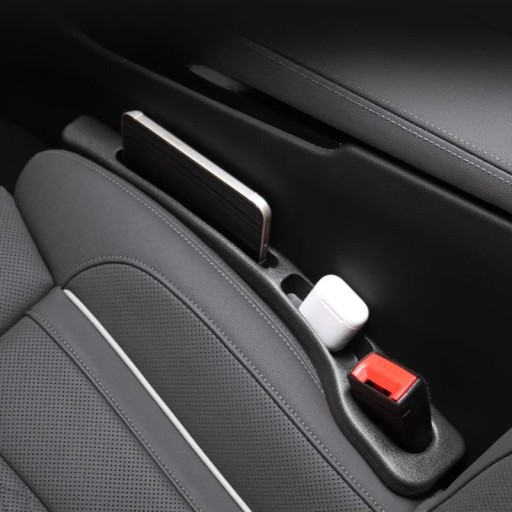2 pezzi Riempimento fessure per seggiolino auto 43 x 11 x 6 cm Tappo laterale impermeabile per tutti i modelli di auto Contro la caduta di oggetti Supporto per telefono e portafoglio