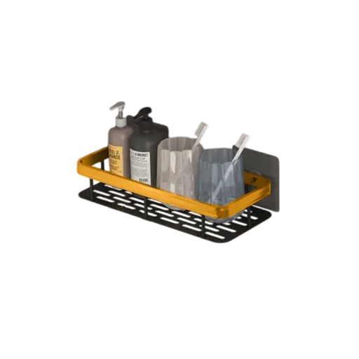 2 prostokątne półki łazienkowe 30x13 cm, organizery ścienne ze stali nierdzewnej, bez wiercenia, samoprzylepne, półki prysznicowe na kosmetyki
