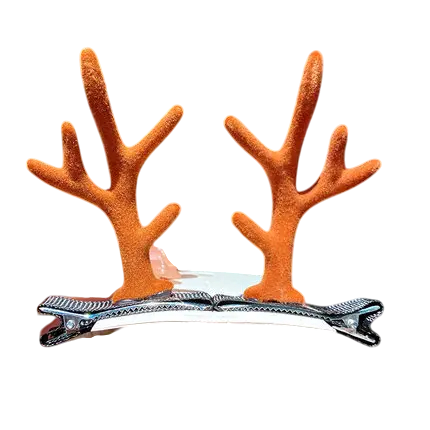 2 pz Fermagli per capelli per bambini Corna di renna Decorazioni natalizie per capelli Fermagli invernali carini Accessori per capelli natalizi Ornamenti per capelli originali