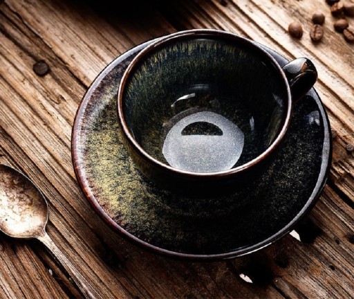 2 pz Tazza in ceramica con piattino 220 ml