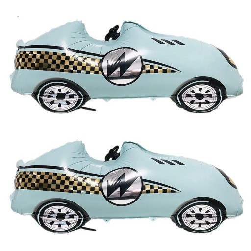 2 st Foliestänger Sportbil 100 x 45 x 20 cm Stora ballonger i form av en racingbil Dekoration för barnkalas