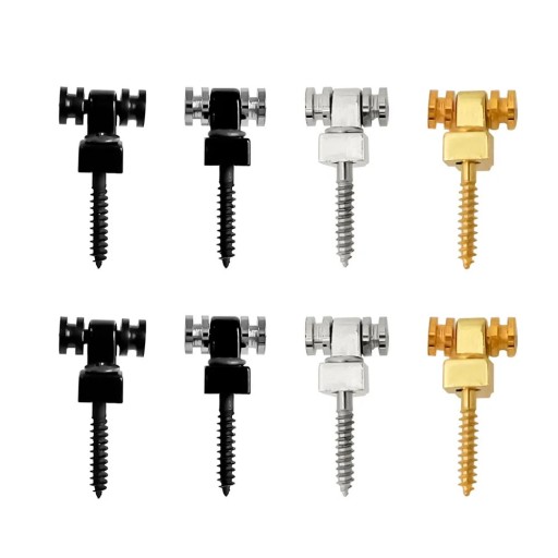 2 Stück Chromierte Rollensaitenbäume für E-Gitarre Halter und Saitenführung Roller String Trees Retainer Guide Metallisches Gitarrenzubehör