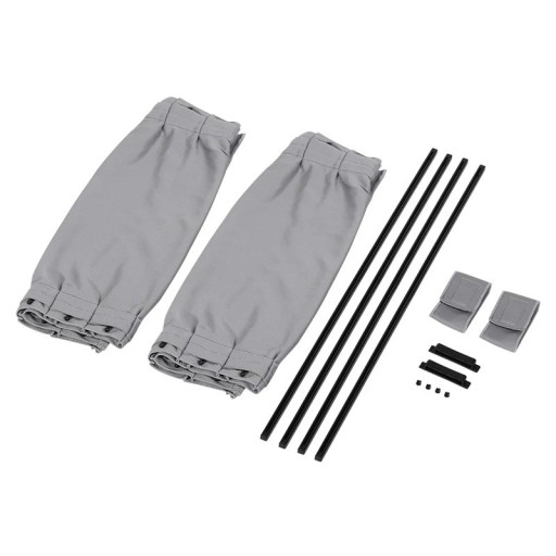 2 stuks auto zonneklepgordijn 50x47cm zijzonwering UV-bescherming zwart opvouwbaar stof katoen aluminium ABS universele raamafdekking autostyling