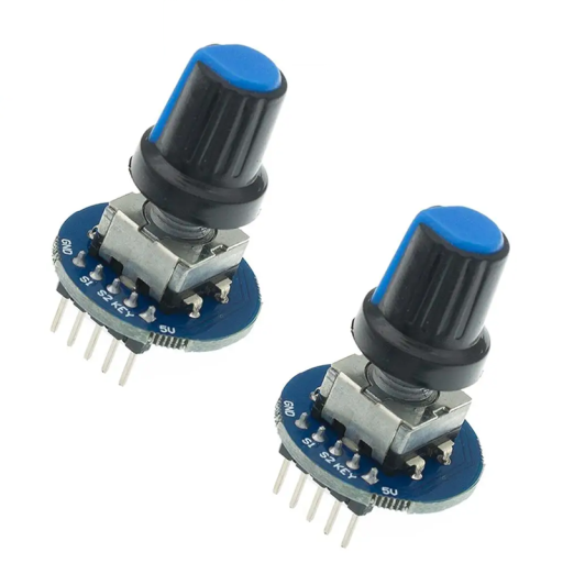 2 stuks Rotatieve encoder met knop voor Arduino Audio potentiometer 5V Modul voor volumeregeling en positie van de as DIY elektronica