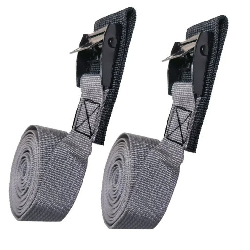 2 unidades de cintas de fixação 260 cm em poliéster + liga de zinco Cinta para carro, motocicleta, bagagem, bicicleta, caiaque, prancha de surf, suporte de teto