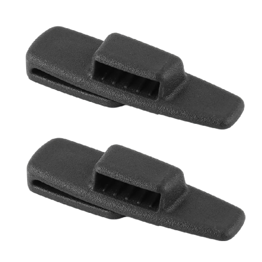 2 unidades de soporte para cinturón de seguridad de coche clip para fijación del cinturón 7,5 × 2 × 1,5 cm ABS negro estabilizador con orificio de 2,6 cm interior