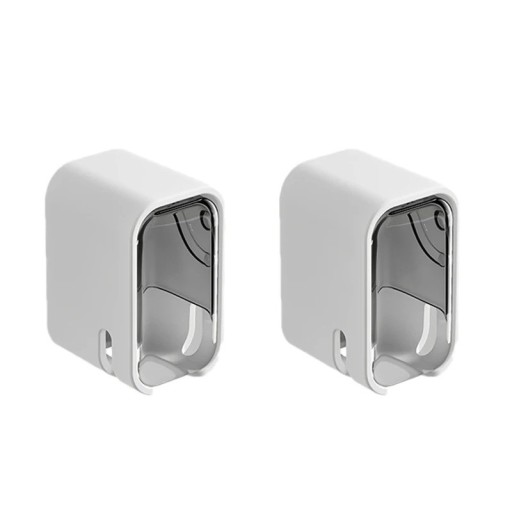 2 unidades de suporte de parede dobrável para escova de dentes caixa de armazenamento à prova de poeira para casa de banho prateleira para escovas eléctricas e manuais 4,4×3×2,6 cm