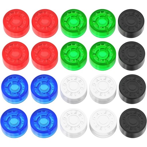 20 buc capace colorate pentru pedale de chitară, piese superioare din plastic pentru butoane de efecte, marcare clară și protecție