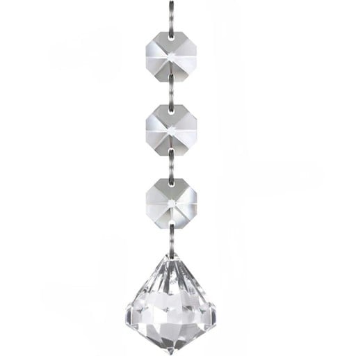 20 bucăți de ornamente acrilice în formă de diamant Decorațiuni suspendate din cristal transparent pentru bradul de Crăciun Ornamente elegante