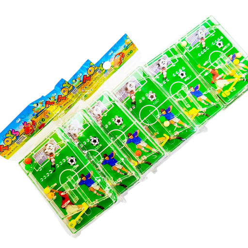 20 darabos mini foci labirintus 5 x 7,5 cm-es kirakó műanyag golyókkal, türelemfejlesztő, apró jutalmak