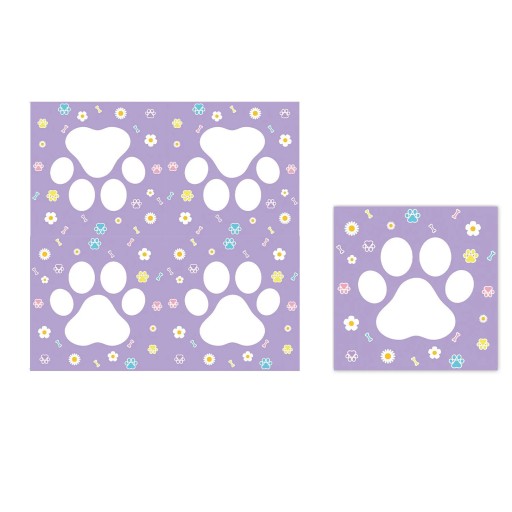 20 kpl Paperiset servetit 33 × 33 cm Violetit servetit valkoisella tassulla Yhdisteiset juhlaservetit eläinteemalla juhliin