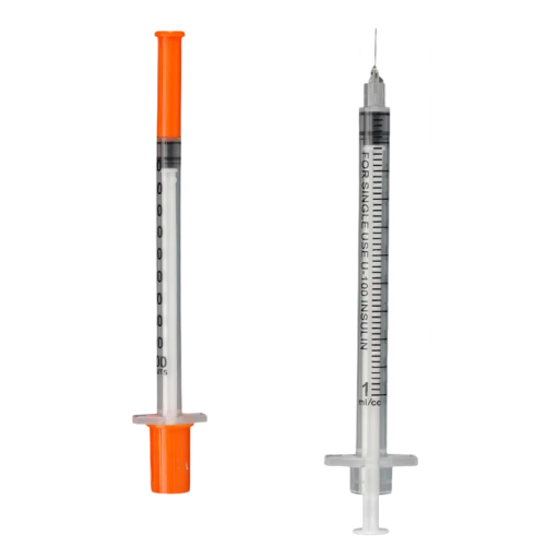 20 ks jednorázová veterinární stříkačka 1 ml 10,6 cm plastová přesné dávkování pro očkování a aplikaci léčiv u zvířat