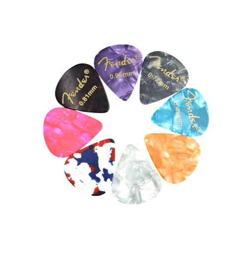 20 pcs Celluloid Plectrums Mixed Thicknesses 0.46–0.96 mm Colour Set for Acoustic and Electric Guitar Universal Plectrums for Various Playing Styles