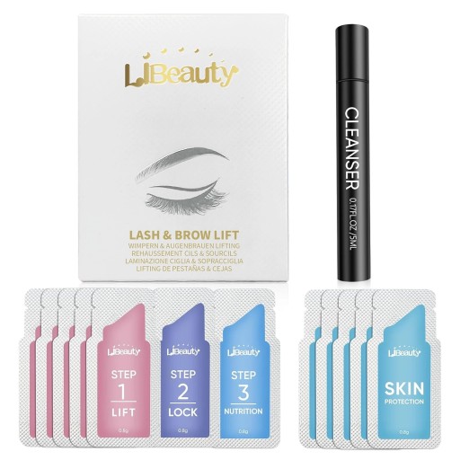 20 pcs Sada Profissional de Laminagem de Pestanas e Sobrancelhas Lash & Brow Lift Kit 4 passos de lifting fixação nutrição proteção + produto de limpeza