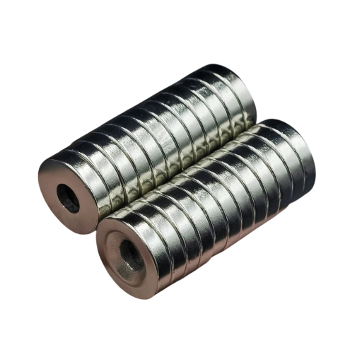 20 pcs super strong neodymium round magnets with a hole 12 x 3 mm Hole 4 mm Mounting magnets for DIY techniques Manufacturing Hanging Office Workshop Holders Crafts