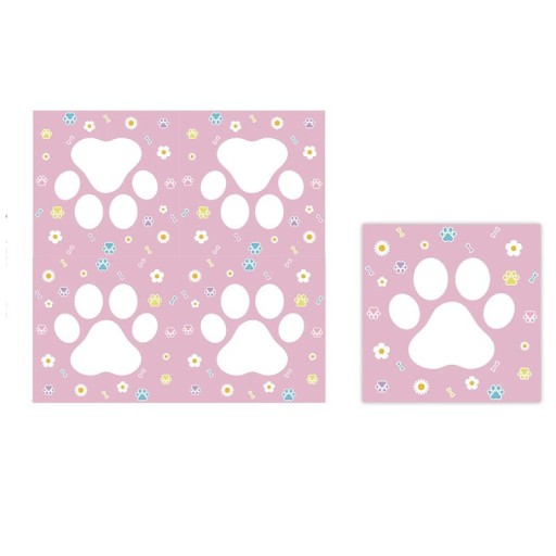 20 unidades Servilletas de papel 33 × 33 cm Servilletas rosas con pata blanca Servilletas desechables con motivo de pata para fiesta de cumpleaños