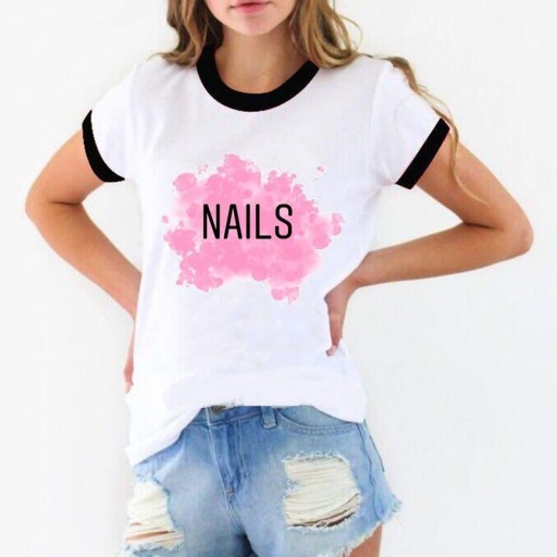 T-shirt dam med tryck A1234