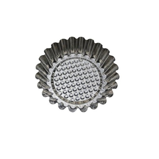 Formar för bakverk 20 st Rostfritt stål Vågig kant Mönstrad botten Mått 9,5 x 9,5 x 2,7 cm För hemmabakning