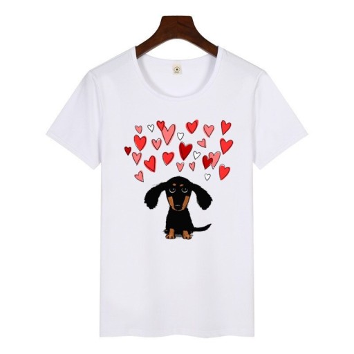 T-shirt för kvinnor med en hund