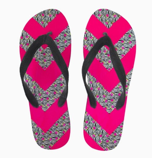 Damflipflops med olika motiv