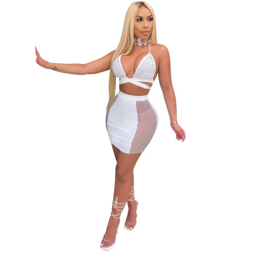 Crop top och kjol för kvinnor B1065