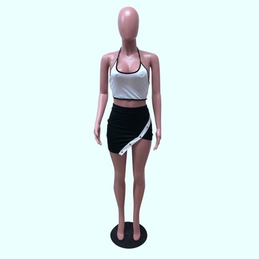 Crop top och kjol för kvinnor B1073