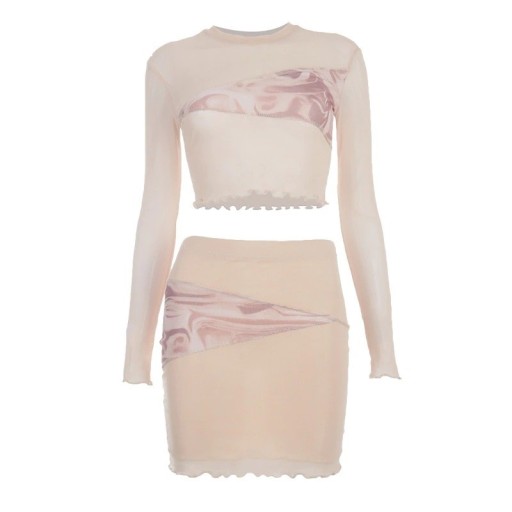 Crop top och kjol för kvinnor B1218