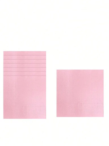 24 bucăți Servetele din hârtie 16,5 × 16,5 cm Servetele de petrecere roz pal Servetele uni pentru aniversări, petreceri, nunți, decorare mese