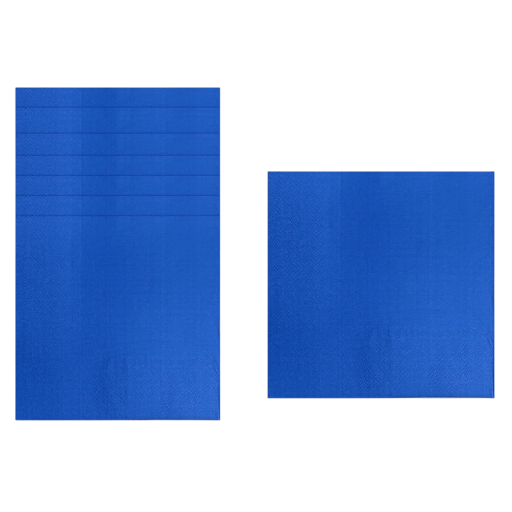 24 pcs Serviettes en papier 16,5 x 16,5 cm Serviettes de table bleu foncé Serviettes de fête pour célébrations décoration de table