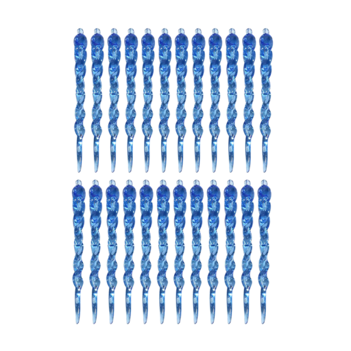 24 Stück Eiszapfen 13 x 1 cm Kristallanhänger Weihnachtsbaumdeko Winterdekoration für Partys