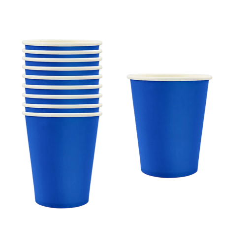 24 unidades de vasos de papel para bebidas de color azul oscuro vasos desechables vasos de fiesta para limonadas jugos celebraciones cumpleaños catering