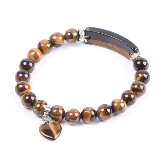Tiger Eye Bead Armband för kvinnor