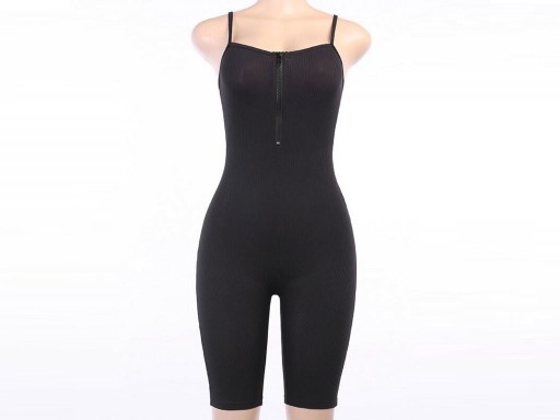 Kort jumpsuit för kvinnor med dragkedja