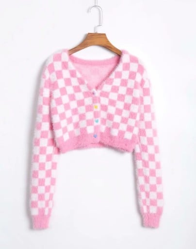 Kort button-down tröja för kvinnor A2953