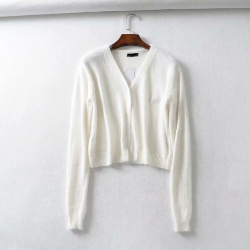 Kort button-down tröja för kvinnor A2986