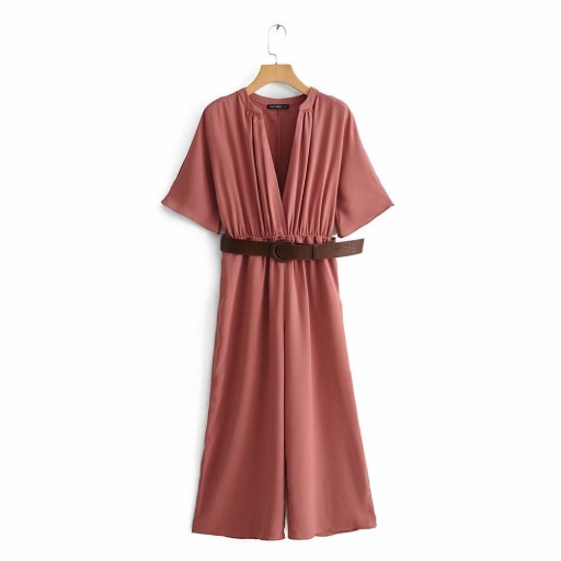 Dam sommar jumpsuit med bälte
