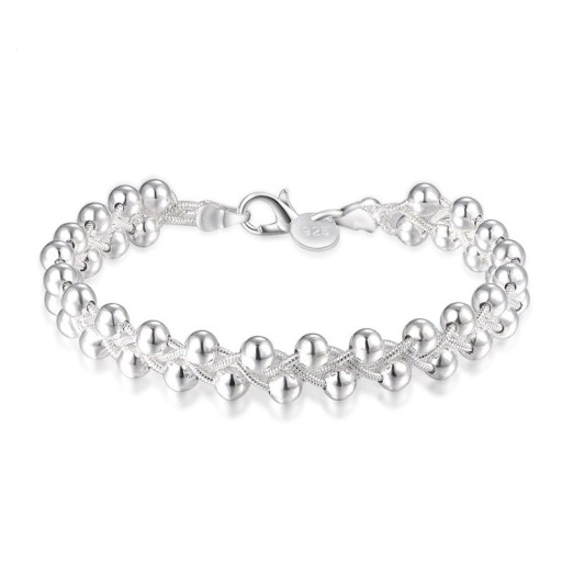 Kvinnors massivt armband med pärlor
