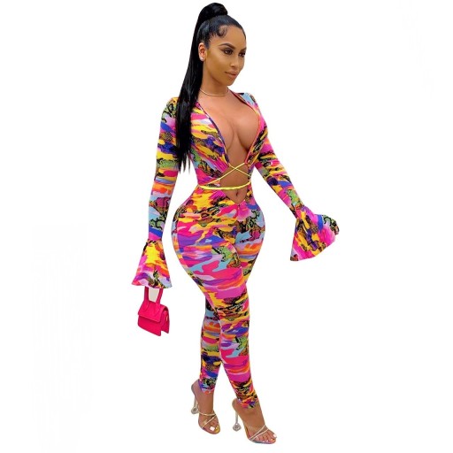 Kamouflage jumpsuit för kvinnor A2549