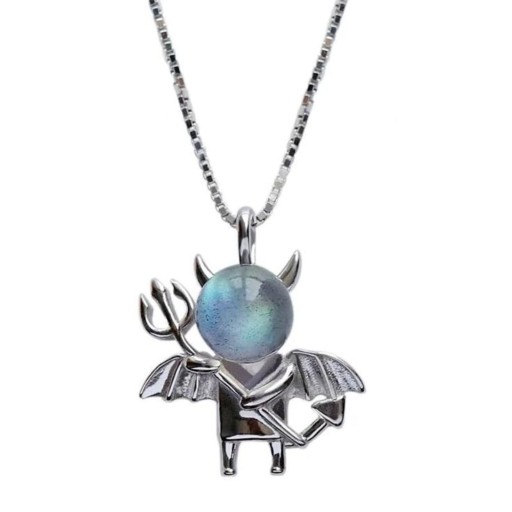 Damhalsband med en djävul