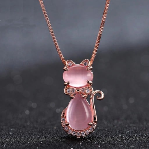 Damhalsband med katt G561